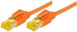Produktbild Tecline Patchkabel S/FTP, PiMF, Cat 6a, orange, 7,5 m Für 10 Gigabit/s, halogenfrei, mit Draka-Kabel und Hir (S/FTP, CAT6a, 7.50 m)