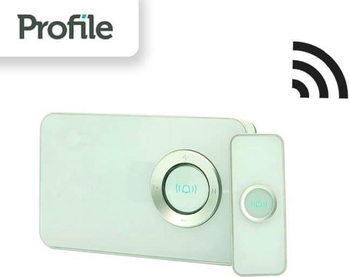 Actual product image Profile draagbare MP3 deurbel Cambiare - draadloos - 100 metres - 32 melodies - wit