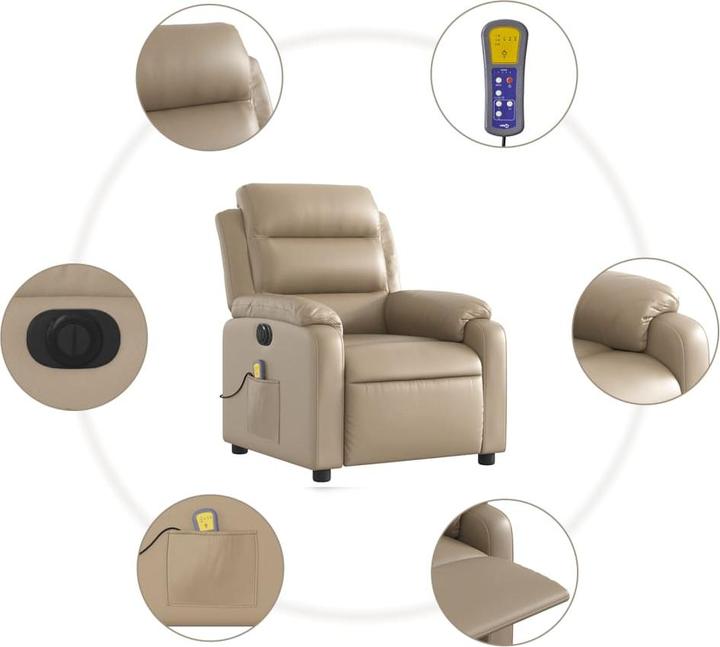 Image du produit VidaXL Fauteuil de massage électrique Fauteuil de télévision Fauteuil de relaxation Similicuir
