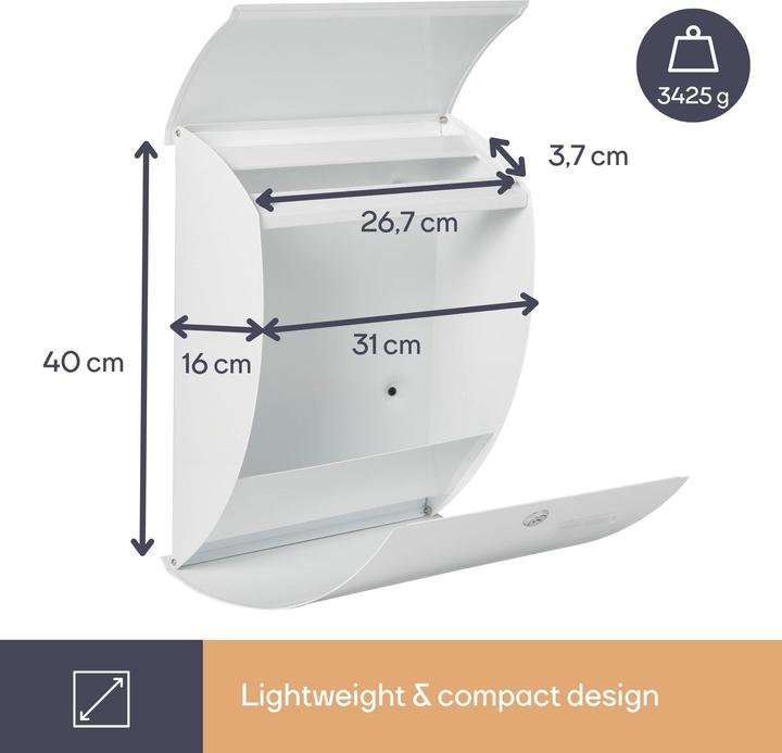 Actual product image Velleman Briefkasten - Nice - Weiss