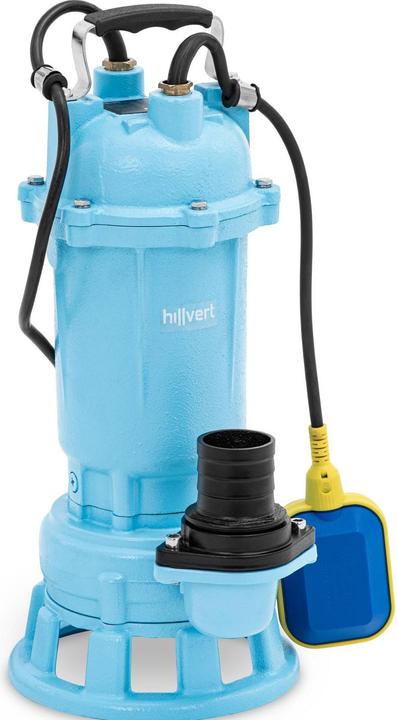 Produktbild Hillvert Tauchpumpe 500 l/min 2100 W Schwimmerschalter Schneidwerk Schmutzwasser Pumpe (Schmutzwasserpumpe)