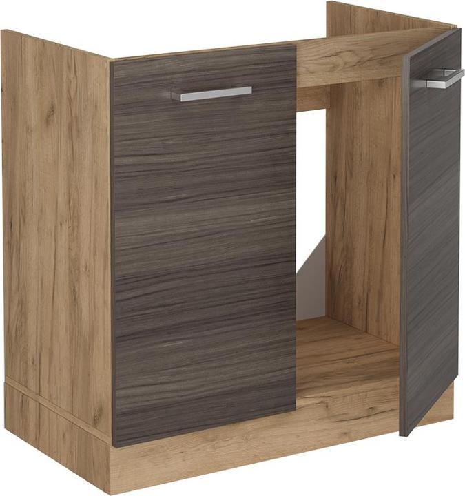 Produktbild Vicco Spülenunterschrank R-Line, Edelgrau/Goldkraft Eiche, 80 cm ohne Arbeitsplatte