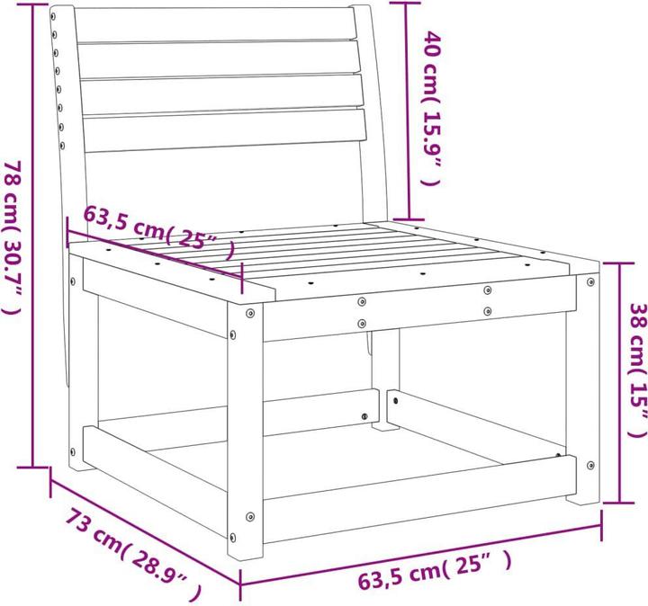 Produktbild VidaXL Gartensofa