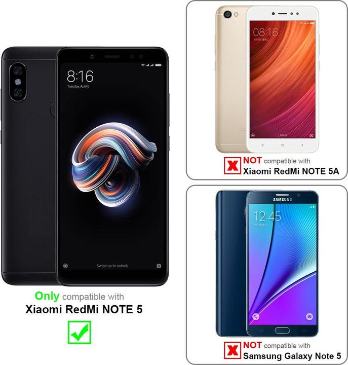 Image du produit Cadorabo Coque pour Xiaomi RedMi NOTE 5 universel avec Clip (Xiaomi Redmi Note 5)