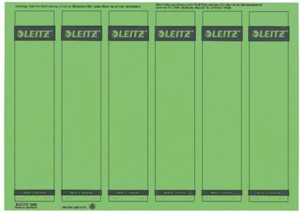 Produktbild Leitz Ordnerrücken-Etikett, 39 x 192 mm, kurz, schmal, grün passend für Standard- und Hartpapp