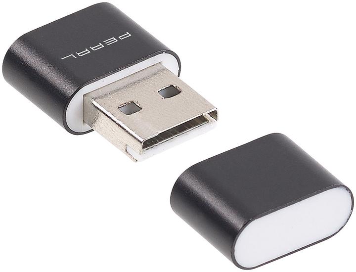 Image du produit Pearl Lot de 2 mini-lecteurs de cartes pour cartes microSD (USB 2.0)