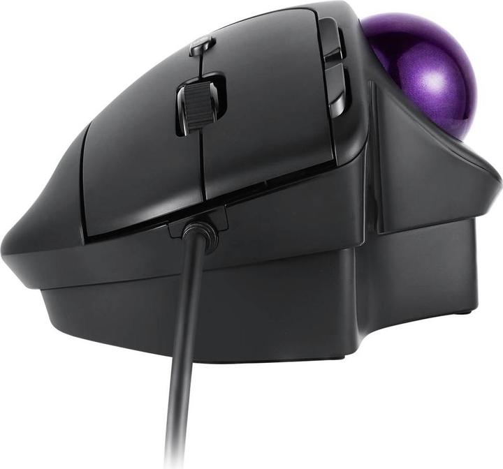 Produktbild Perixx PERIMICE-520, kabelgebundene ergonomische Trackball Maus, anpassbarer Winkel, 2 DPI Level, schwarz (Kabelgebunden)