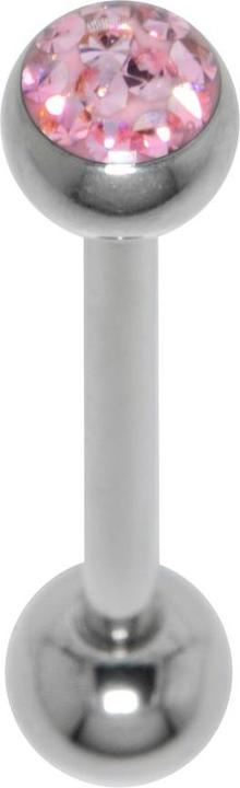 Bijouteria Zungenpiercing (Chirurgenstahl 316L, Epoxiharz, Kristall)
