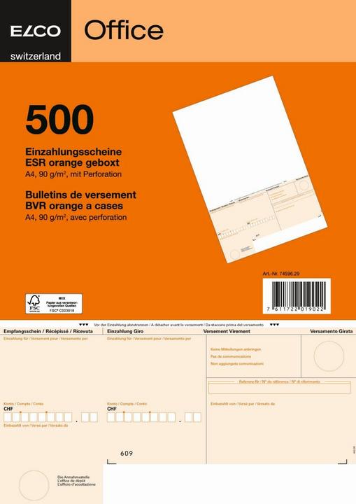 Immagine prodotto Elco Bollettino di pagamento A4 (500 x)