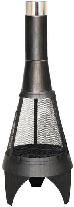Buschbeck Poêle en acier Colorado Mesh, 45 x H 125 cm acier noir incl. grille, pince à feu, étincelle (45 cm)