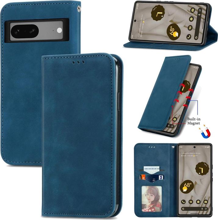 Actual product image König Design Case Mobile Protection for Google Pixel 7A Case Cover Flip Pocket Wallet Cases New (Google Pixel 7a)