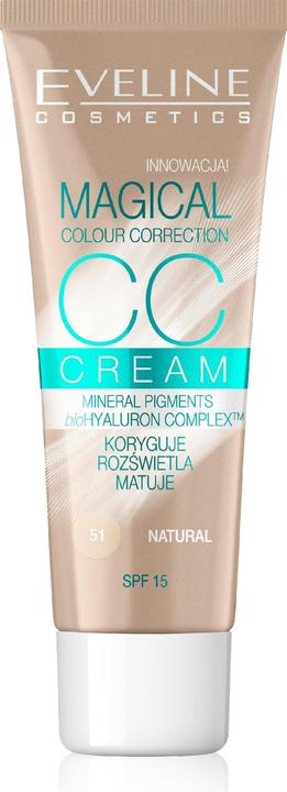 Eveline Magische Farbkorrektur CC Creme SPF15 multifunktionale Foundation 51 Natural 30ml (51 Natural)