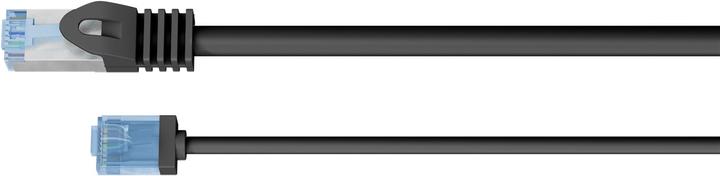 Produktbild Goobay Ultraflexibles CAT 6A Patchkabel, slim, U/UTP, schwarz (U/UTP, CAT6a, 0.25 m)