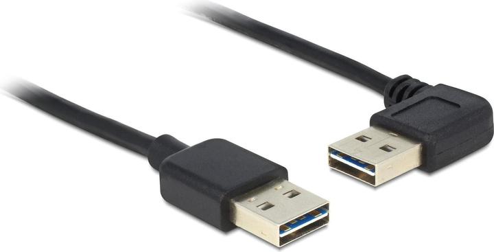 Delock USB2.0 Easy Kabel, A-St.-A.St., gewinkelt (1 m, USB 2.0)