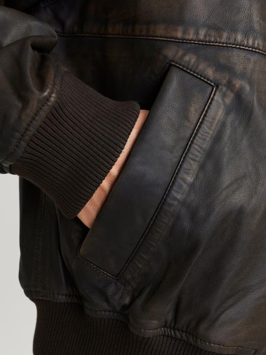 Actual product image Jack & Jones Joraustin Leather Bomber Jkt Styd Aw24 (M)