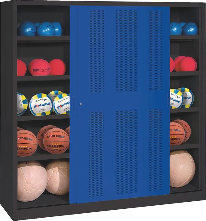 Actual product image C+P Ball cabinet (HxWxD: 195x120x50 cm, with perforated sliding doors, type 4)