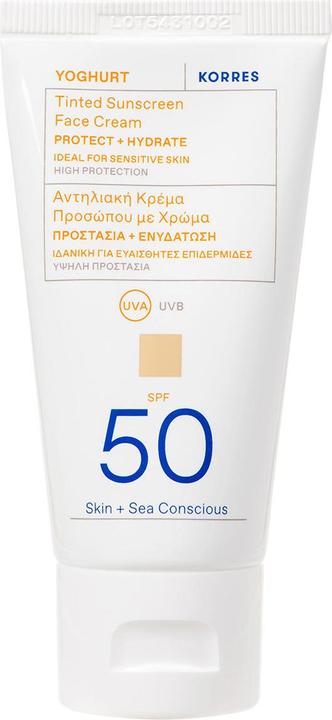 Korres Yoghurt Tinted Sunscreen Face Cream SPF 50 (Sonnencreme, SPF 50, 50 ml)