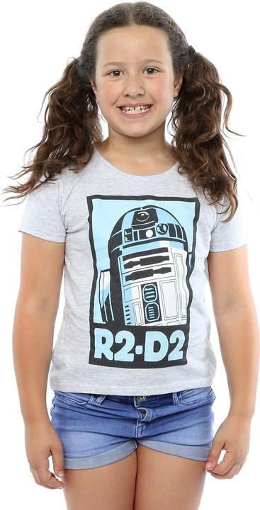 Actual product image Star Wars Childrens/Kids R2-D2 Poster Heather T-Shirt (140, 146)