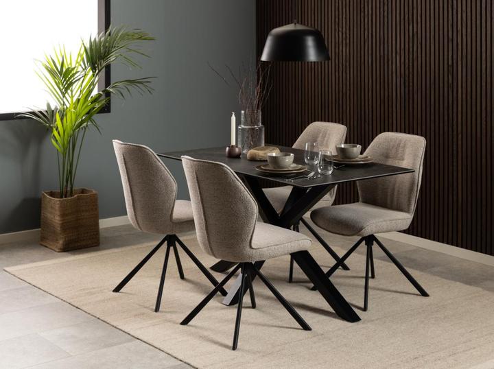 Produktbild AC Design Heaven Esstisch rostbraun Lemco raue Keramik