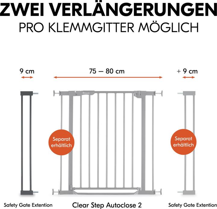 Image du produit Hauck Safety Gate Extension 9 cm Dark Grey (9 cm)