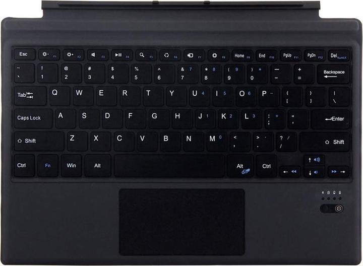Produktbild Apfelkiste Magnetische Bluetooth Tastatur für Microsoft Surface Pro 7 / 6 / 5 / 4 / 3 - Schwarz (Eng. Int., Kabelgebunden)