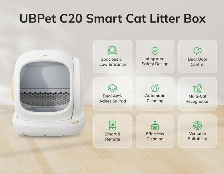 Image du produit UBPet Selbstreinigende Katzentoilette (Bac à litière autonettoyant)
