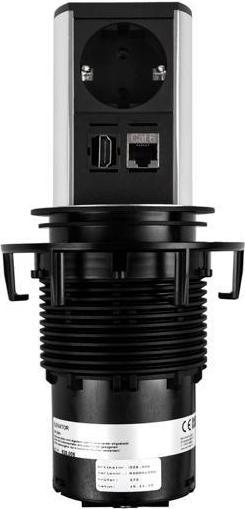 Bachmann ELEVATOR 1x power socket (1 x, CEE 7/3, RJ45, HDMI, 0.50 m)