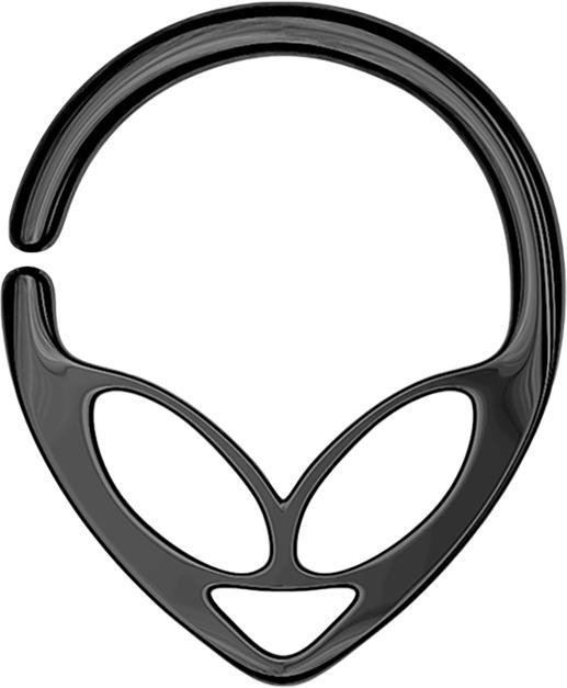 Produktbild Star Piercing Micro Piercing Ring schwarz Alien (Chirurgenstahl 316L, ohne Messing)