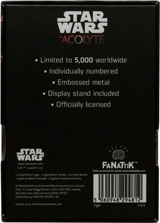 Produktbild Fanattik Star Wars The Acolyte Metallbarren Limited Edition