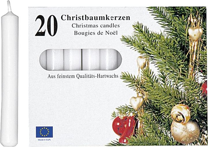 Produktbild KCB Baumkerze 9,6cm Ø1,2cm weiss 20 Pack (20 Stk.)