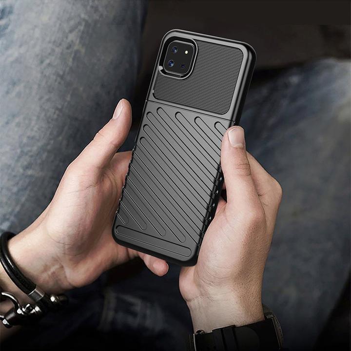 Produktbild Hurtel Thunder Case Flexible Tough Rugged Cover TPU Case for Samsung Galaxy A22 5G black (Samsung Galaxy A22 5G)