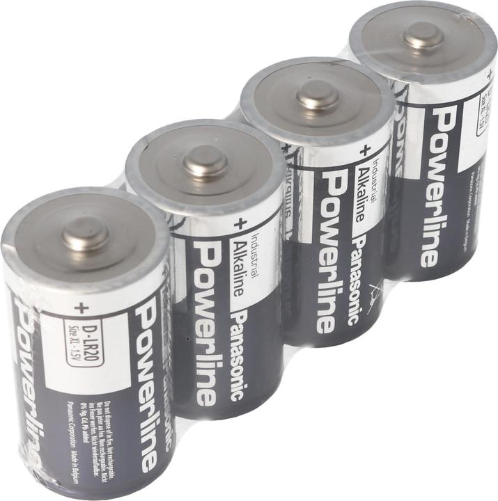 Panasonic Batterie Powerline LR20 Mono in 4er Folie (4 Stk., D, 19760 mAh)