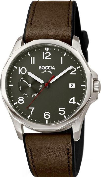 Boccia 3644-01 Herrenuhr Titanium 40mm 10ATM (Analoguhr, 40 mm)