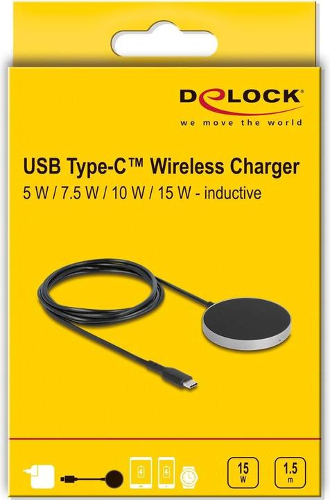 Produktbild Delock Wireless Charger mit 5 W / 7,5 W / 10 W / 15 W - Induktives Ladepad (15 W)