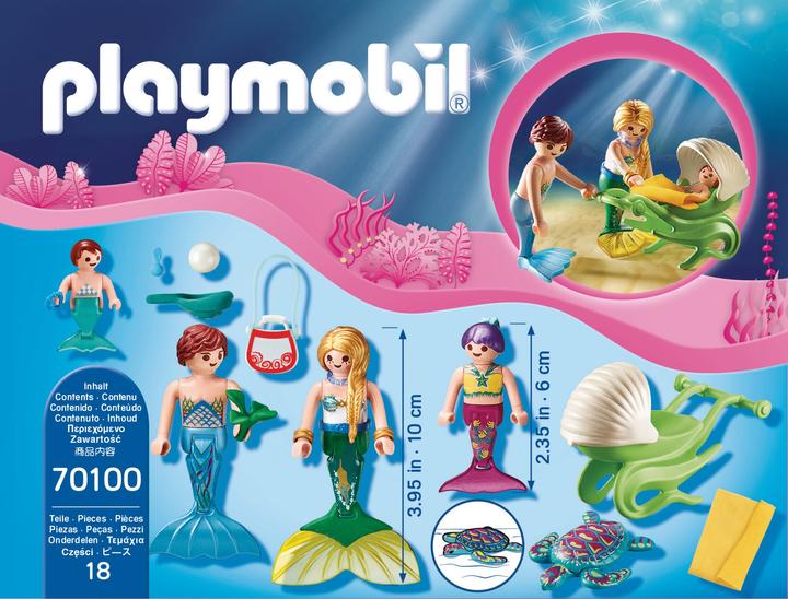 Produktbild Playmobil Familie mit Muschelkinderwagen (70100)