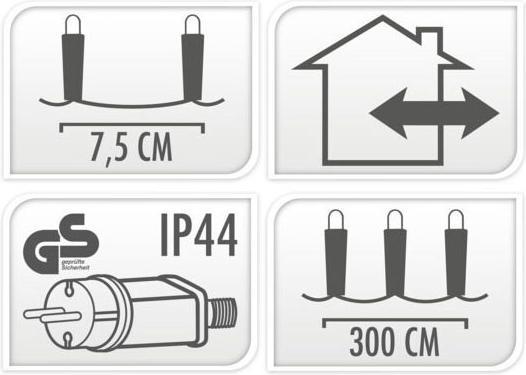 Produktbild LED-Aussenbeleuchtung 40 LED – Warmweiss, 300 cm (6 m)