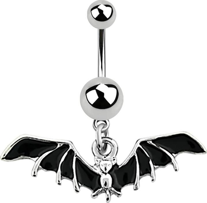Immagine prodotto Star Piercing Banana in argento con pipistrello pendente (senza ottone)
