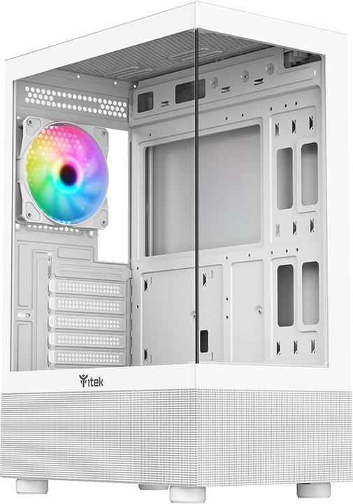 Itek Boitier Moyen Tour ATX Showbui 33 RGB avec panneaux vitrés (Blanc)