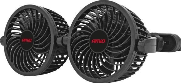 Produktbild Amio Kopfstützen-Autoventilator 2x4" 12V
