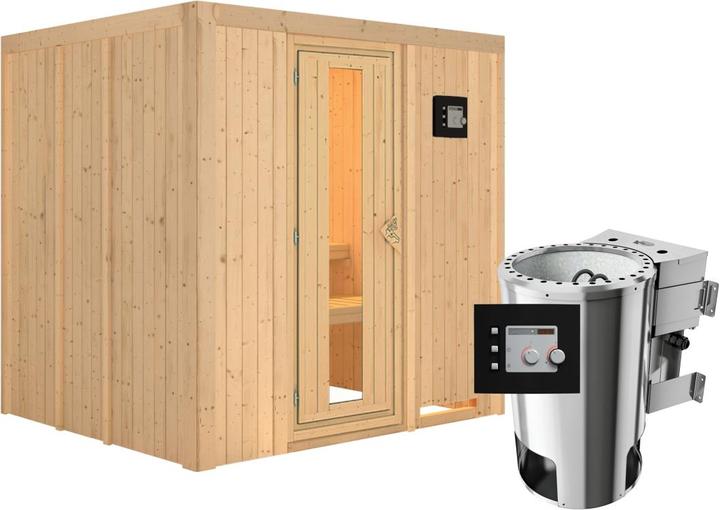 Actual product image Karibu Daria without roof rim (Plug & Play 3,6 KW - Bio external control)