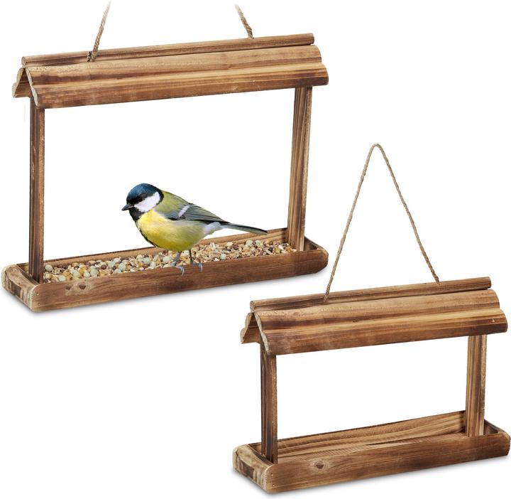 Produktbild Relaxdays 2x Vogelfutterhaus