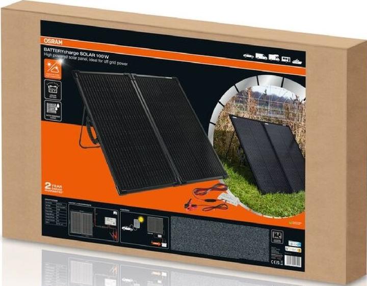 Actual product image Osram BATTERYcharge SOLAR 100W Monokristallines Solarmodul 100 W 12 V, 5 V (100 W, 8.38 kg)