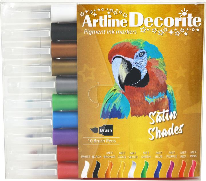 Produktbild Artline Decorite brush metallic 10-saet (10 x)