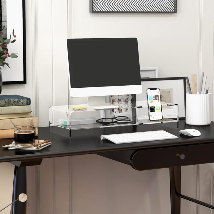Image du produit Homcom Support d'écran avec espace de rangement
