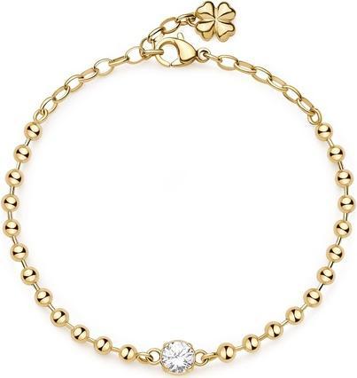Brosway Gold-plated ball bracelet with zircon Desideri BEI085 (19 cm, Edelstahl)