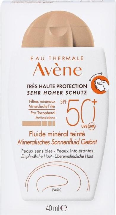 Actual product image Avène Solar fluid mineral tinted SPF50+ (Suntan cream, SPF 50+, 40 ml, 72 g)
