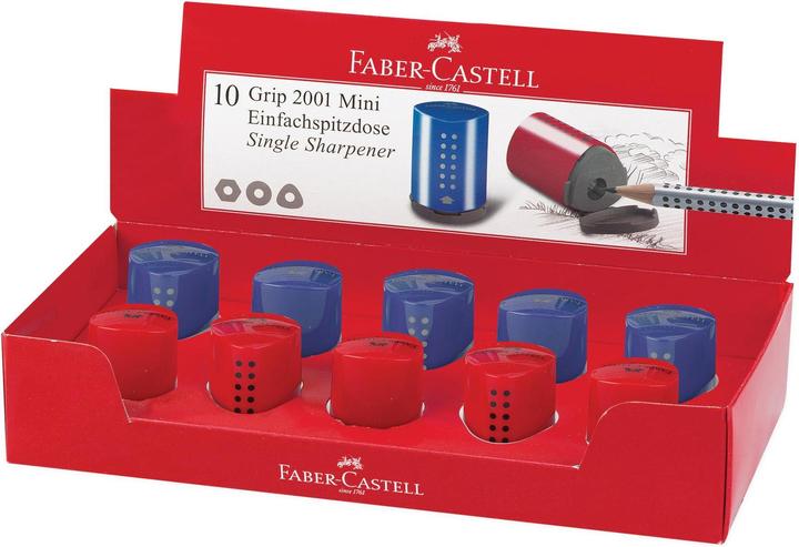 Produktbild Faber-Castell Spitzer Grip 2001 Mini 10 Stück, Blau und Rot