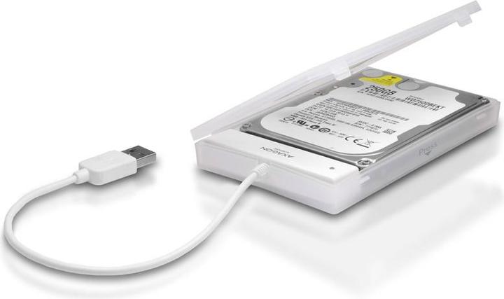 Productafbeelding Axagon ADSA-1S6 SLIMPort-adapter, USB 2.0, 2,5" SSD/HDD, SATA - met behuizing (2.5")