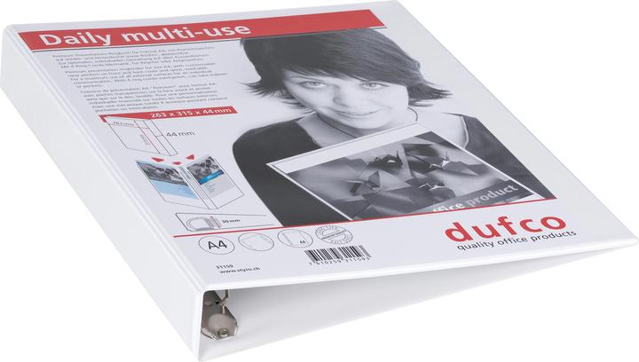 Dufco Ringbuch 4.4 cm, Weiss (A4, 44 mm, 1 Stück)