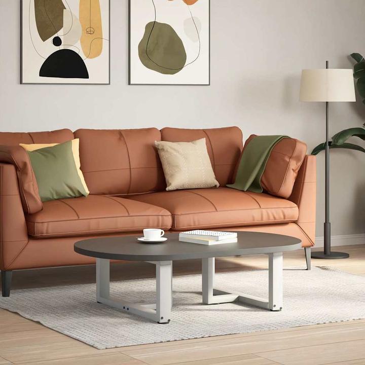 Actual product image VidaXL Coffee table legs T-shape 2 pcs. White 70x25x(30-31) cm Steel table leg